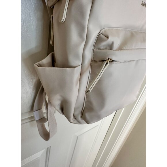 New Haute Hippie Off White On the Go Backpack W Adjustable Straps & Gold Accents - Picture 13 of 16